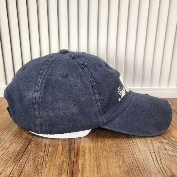 VTG Corona Crown Strapback Hat Cap Blue Canvas Beer Beach Cerveza Distressed Sun - Picture 4 of 10